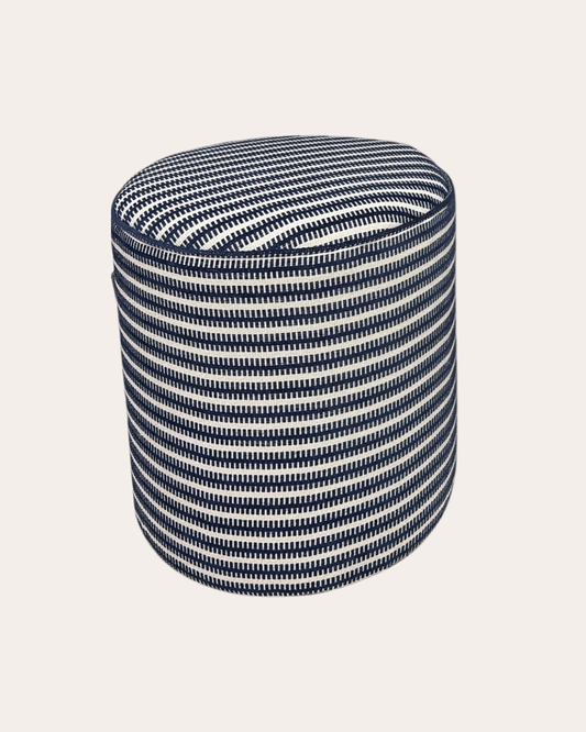 Poef Blauw streepjes - Gancedo